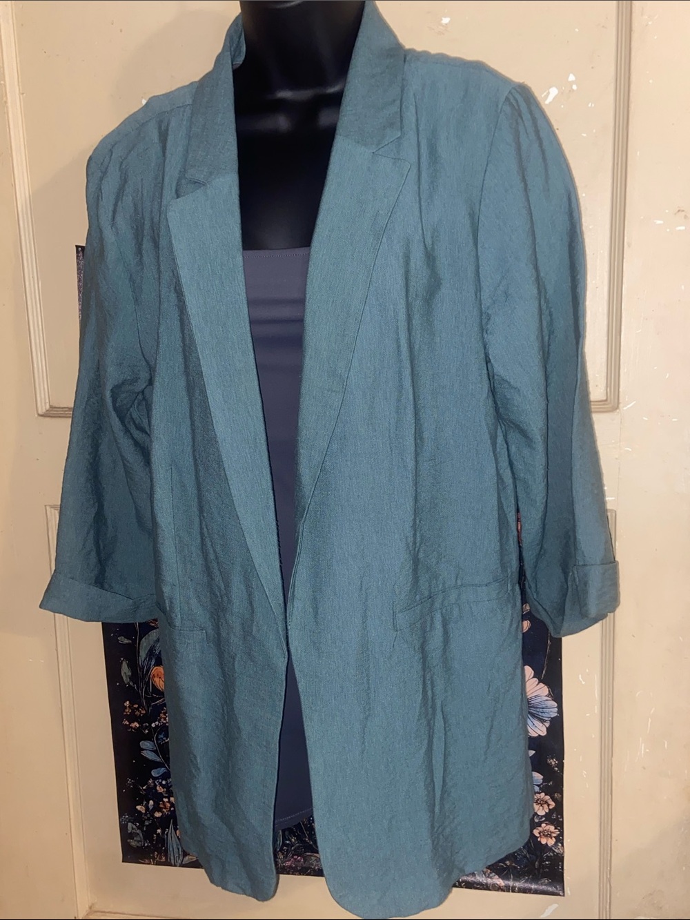 SAGE GREEN BLAZER KIMONO Open Front MAURICES